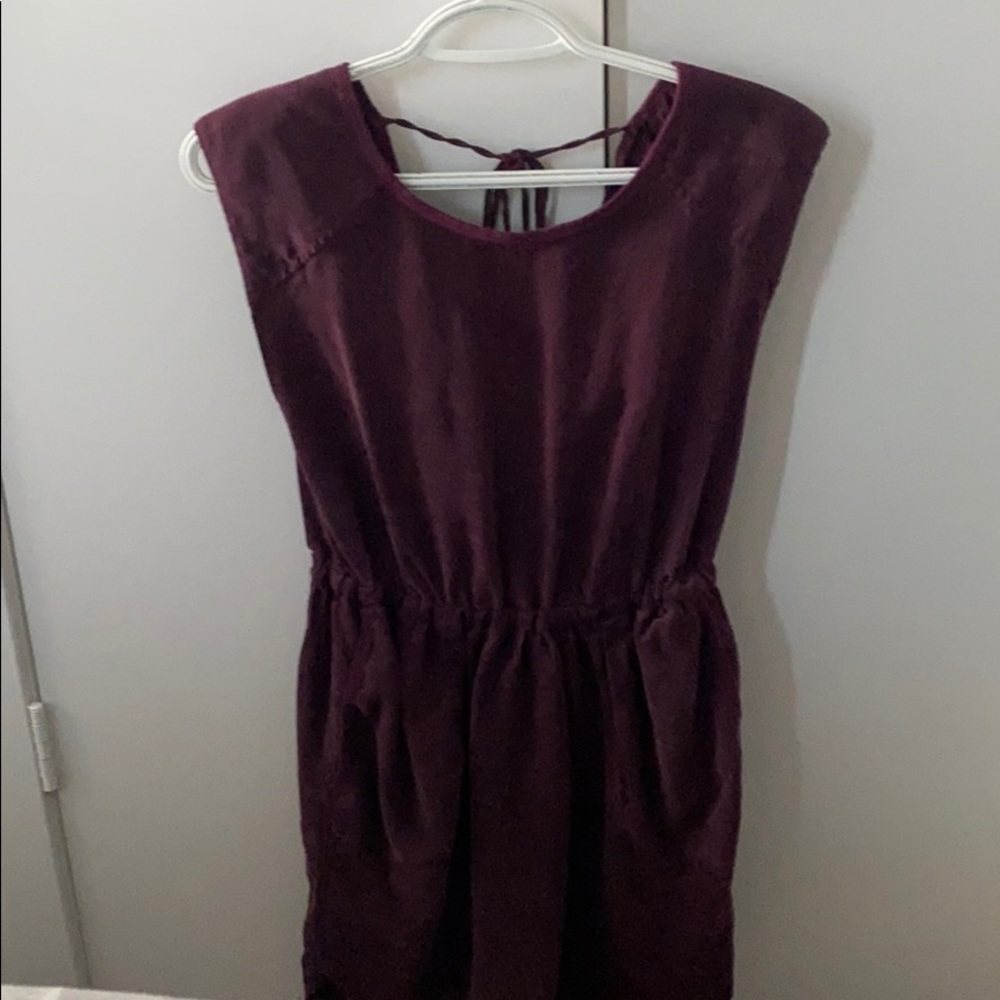 Wilfred Aritzia Purple Suede Dress